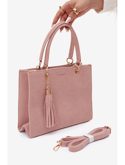 Růžová Taška ve tvaru z imitace semiše model 22221011 - Flora&Co Růžová Taška ve tvaru z imitace semiše model 22221011 - Flora&Co