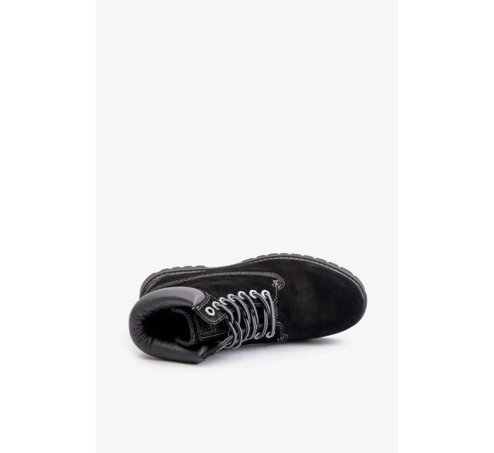 Semišové Zateplené Pánské Trappery Big Star HI-POLY SYSTEM Černé