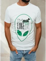 Pánské bílé tričko s potiskem FashionStreet RX4154