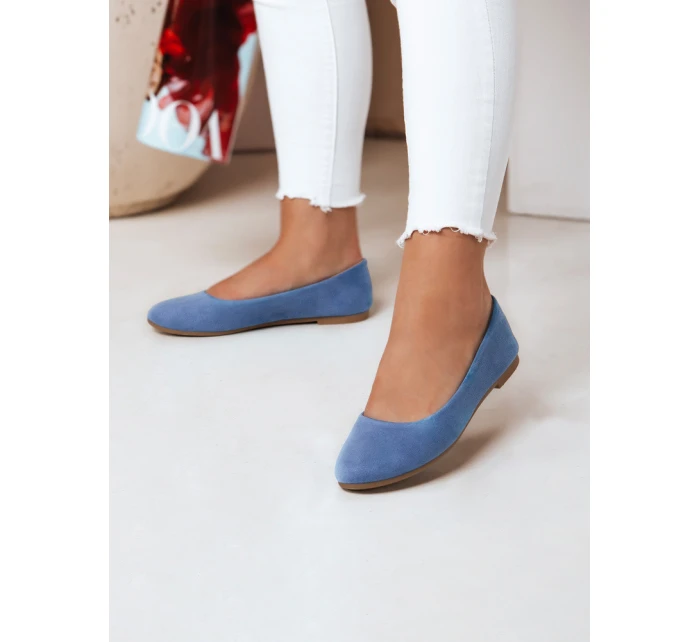 Dámské semišové baleríny MINIMALL modré FashionStreet ZY0671
