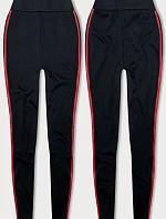 Sportovní legíny s pruhy černé a červené (YW01052-D1-5)