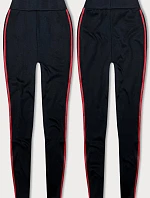 Sportovní legíny s pruhy černé a červené (YW01052-D1-5)