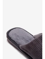 Pánské pantofle s výšivkou šedé model 21793926 - Boto Pánské pantofle s výšivkou šedé model 21793926 - Boto