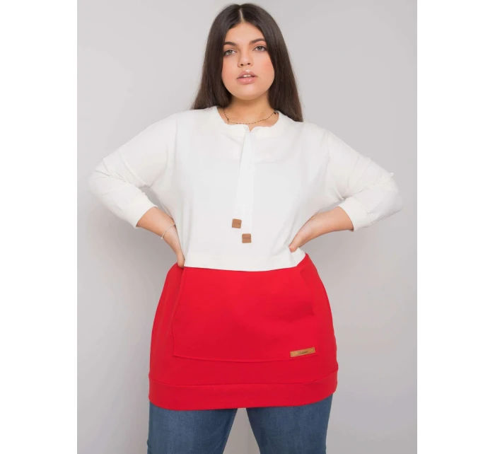 Mikina RV BL 6845.51P bílá a červená Mikina RV BL 6845.51P bílá a červená