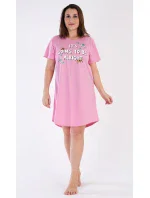 Dámská noční košile s krátkým rukávem model 20262796 - Vienetta Dámská noční košile s krátkým rukávem model 20262796 - Vienetta