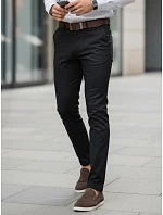 Pánské elegantní kalhoty slim fit černé FashionStreet UX4484 Pánské elegantní kalhoty slim fit černé FashionStreet UX4484