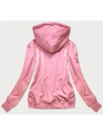 Dámská sportovní mikina ve špinavě růžové barvě s kapucí model 16150032 - Ambitionfly Dámská sportovní mikina ve špinavě růžové barvě s kapucí model 16150032 - Ambitionfly