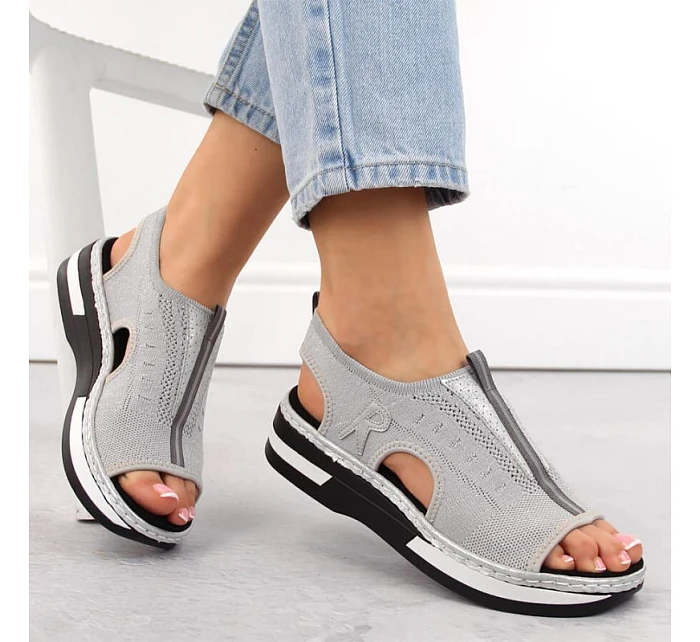 Pohodlné nazouvací sandály W model 22050723 - Rieker Pohodlné nazouvací sandály W model 22050723 - Rieker