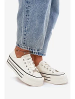 Dámské Kožené Tenisky Na Platformě model 21691395 Bílé - Goe