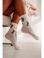 Dámské ponožky Medvídci Ecru