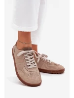 Dámské kožené barefoot tenisky Zazoo – béžové