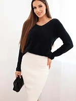 Dámská viskózová sukně ZS5185 smetanová - Kesi