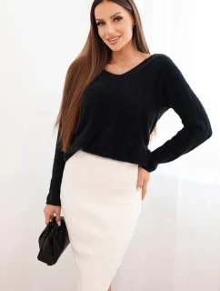 Dámská viskózová sukně ZS5185 smetanová  - Kesi