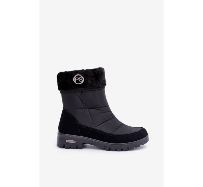 Dámské Módní zateplené sněhule Progress model 21602424 Černé - Boto Dámské Módní zateplené sněhule Progress model 21602424 Černé - Boto