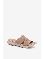 Dámské pantofle Sergio Leone KL064 Béžové