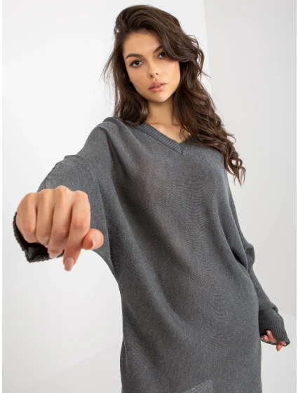 Dámský svetr BA SW C1001.57P tmavě šedá - FPrice