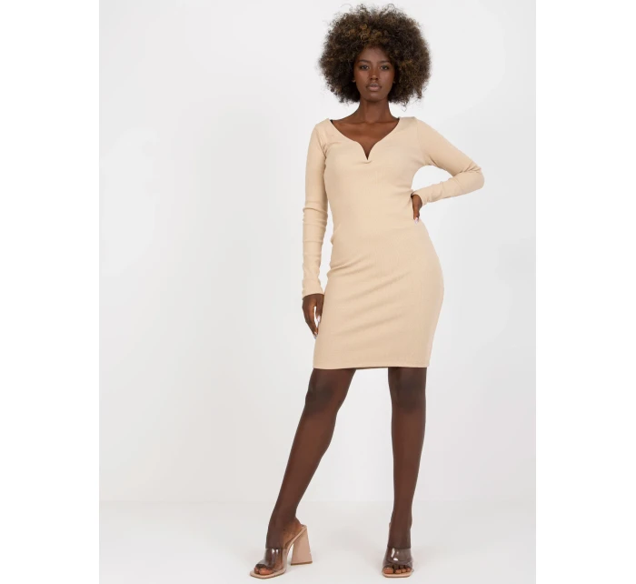 Šaty FN SK 4607.16X béžová Šaty FN SK 4607.16X béžová