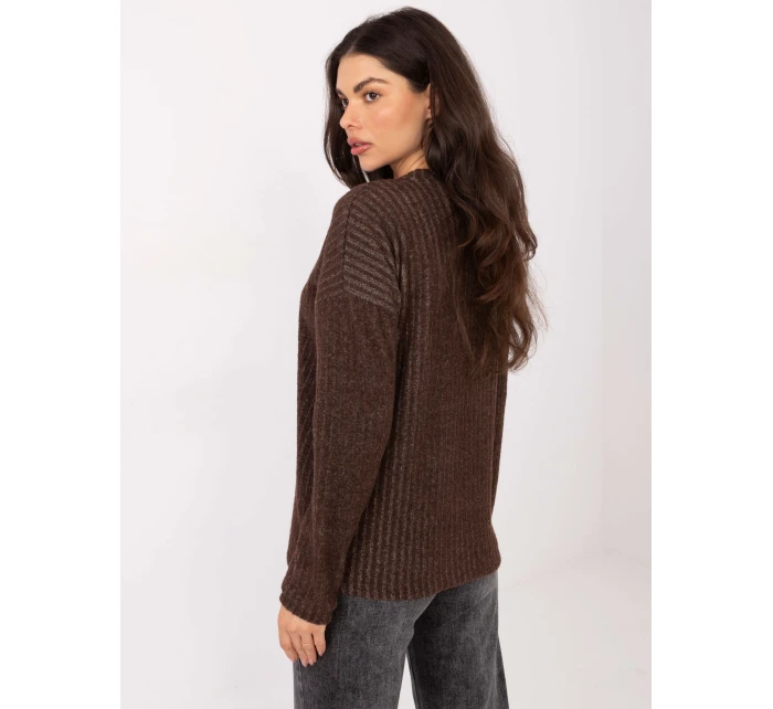 Sweter RV SW model 21789007 brązowy - FPrice Sweter RV SW model 21789007 brązowy - FPrice