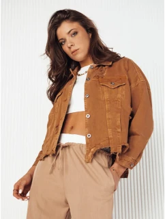 Dámská oversize džínová bunda camel model 21972719 - Dstreet