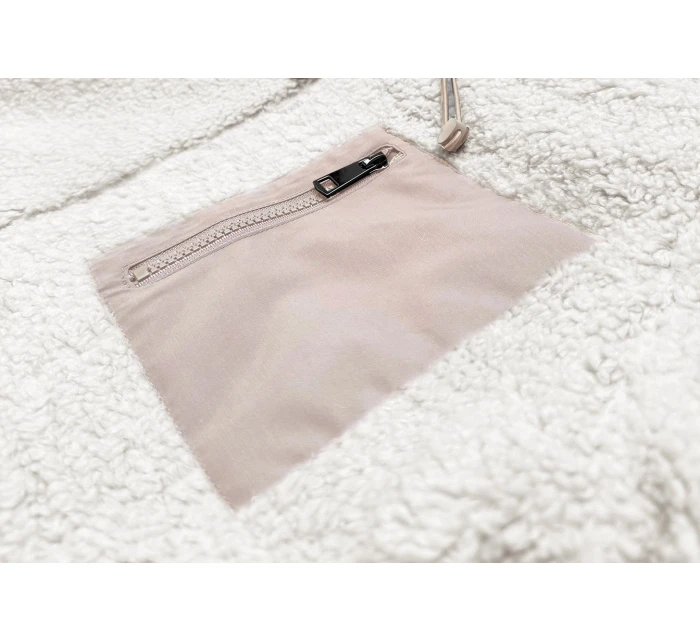 Světle béžová oboustranná zimní bunda s kožešinou model 21248613 - J.STYLE