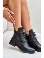 Zateplené boty na plochém podpatku s ozdobou černé model 21675424 - Boto Zateplené boty na plochém podpatku s ozdobou černé model 21675424 - Boto