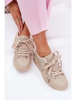 Dámské tenisky se zdobením na platformě béžové Eanneth Dámské tenisky se zdobením na platformě béžové Eanneth