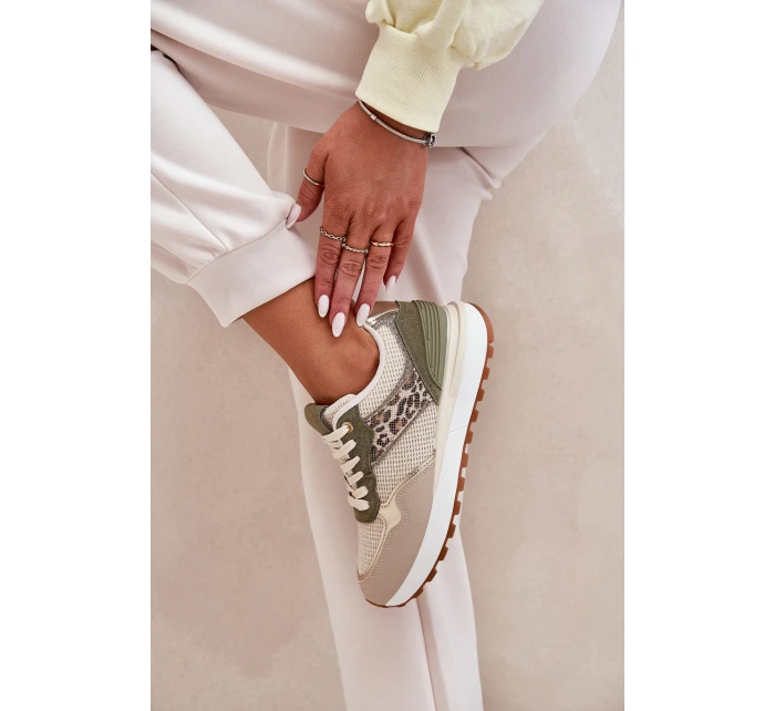 Dámské Sportovní Boty S Panterem Na Platformě Zelené Davinara Dámské Sportovní Boty S Panterem Na Platformě Zelené Davinara