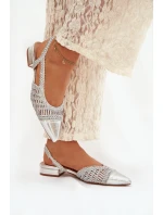 Dámské sandály s pletením na klíně stříbrné Nivorra Dámské sandály s pletením na klíně stříbrné Nivorra