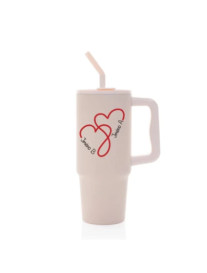 Termoska s barevným víčkem pro zamilované