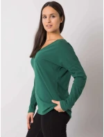 Dámská halenka RV BZ model 21759822 Tmavě zelená Rue Paris - FPrice Dámská halenka RV BZ model 21759822 Tmavě zelená Rue Paris - FPrice