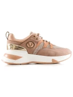 Komfortní dámské růžové  tenisky bez podpatku