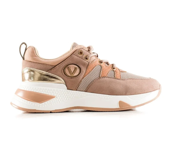 Komfortní dámské růžové  tenisky bez podpatku