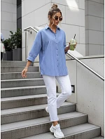 Dámské oversize tričko BLISS modré FashionStreet DY0351