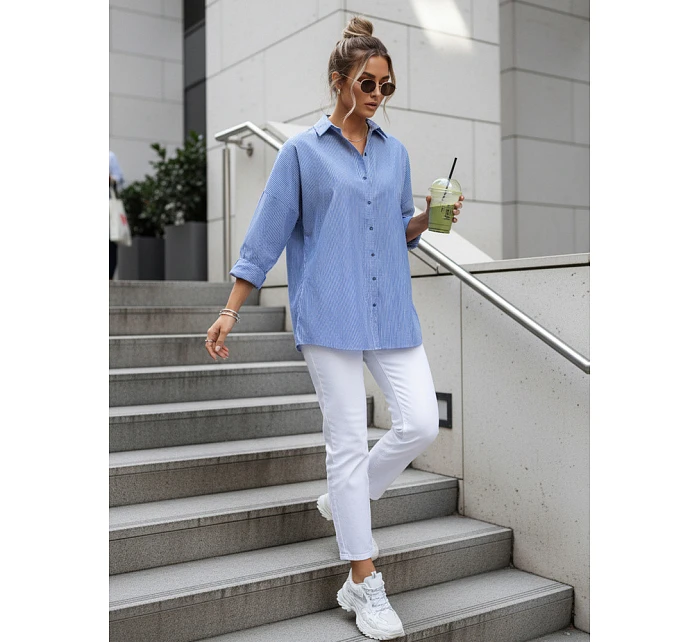 Dámské oversize tričko BLISS modré FashionStreet DY0351