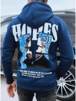 Pánská tmavě modrá mikina s potiskem FashionStreet BX5661