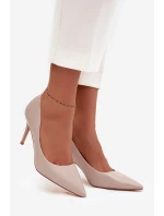 Dámské lodičky z eko kůže béžové model 21711389 - Boto