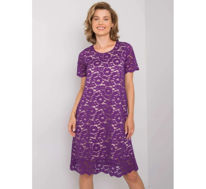 Šaty LK SK 506732.39P tmavě fialová