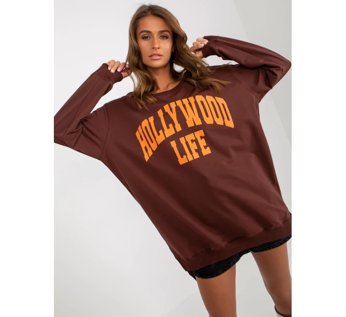 Mikina VI BL 3102.01P tmavě hnědá