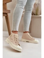 Dámské Tenisky S Vysokým Kotníkem Big Star Béžové Dámské Tenisky S Vysokým Kotníkem Big Star Béžové