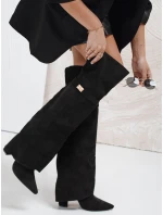 Dámské semišové černé kozačky model 21993087 - Dstreet Dámské semišové černé kozačky model 21993087 - Dstreet