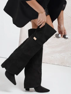 Dámské semišové černé kozačky model 21993087 - Dstreet