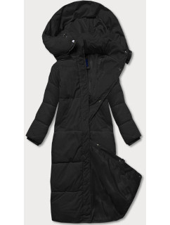 Dlouhá černá dámská zimní bunda (AG3-3031)
