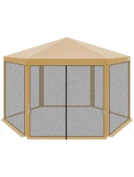 Zahradní pavilon 2x2x2x2,5M s moskytiérou béžový Zahradní pavilon 2x2x2x2,5M s moskytiérou béžový