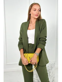 Elegantní souprava saka a kalhot khaki