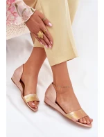 Kožené sandály model 21701914 růžové zlato - Maciejka