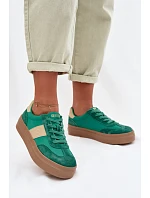 Dámské semišové tenisky Big Star model 22039990 Zelené - Big Star Shoes