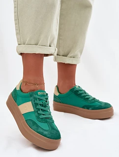 Dámské semišové tenisky Big Star model 22039990 Zelené - Big Star Shoes