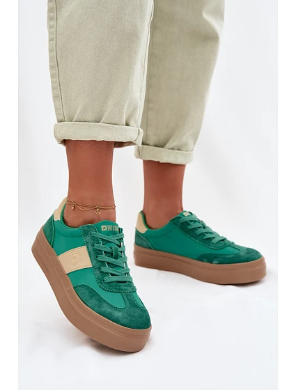 Dámské semišové tenisky Big Star model 22039990 Zelené - Big Star Shoes