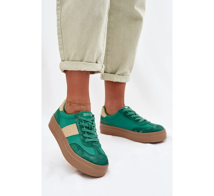 Dámské semišové tenisky Big Star model 22039990 Zelené - Big Star Shoes