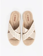 Klasické Jasnobeżowy nazouváky dámské platforma Klasické Jasnobeżowy nazouváky dámské platforma